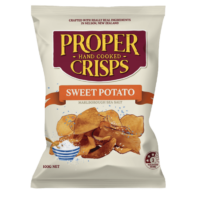 front image of sweet potato crisps product render