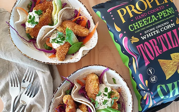 Crunchy Crumbed Chicken Tacos recipe image