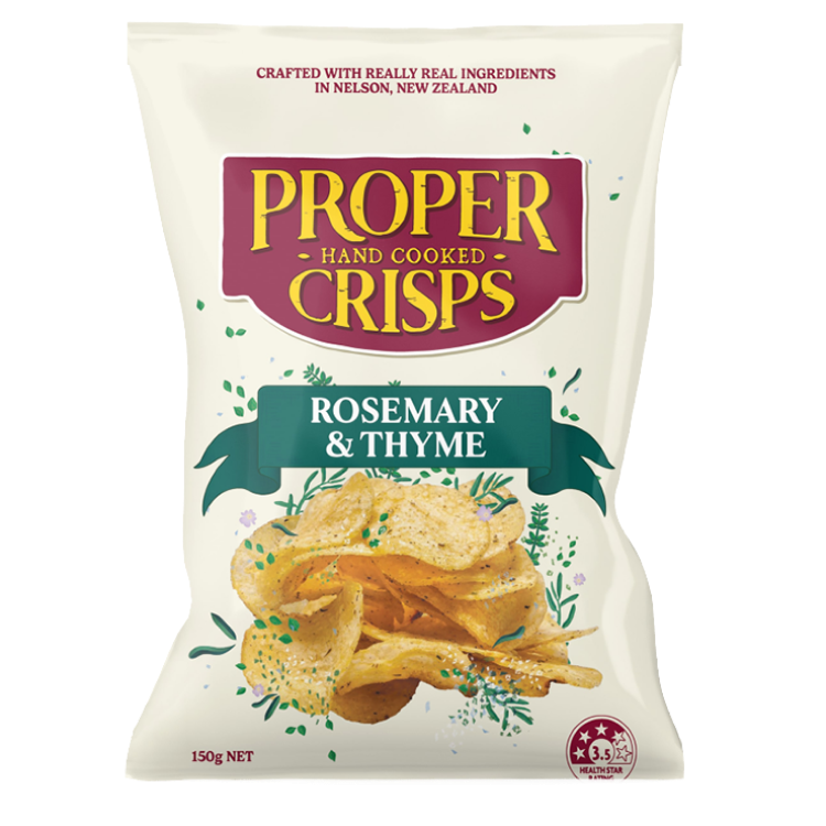 Front Image of Rosemary & Thyme Crisps Product Shot